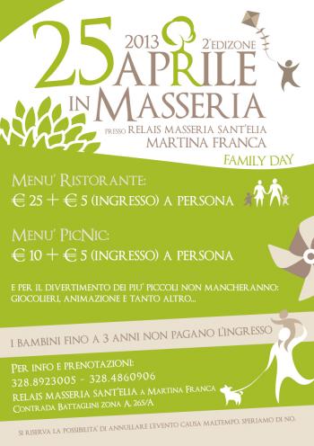 25 aprile in Masseria - II Edizione