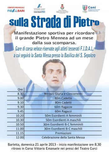 Sulla Strada di Pietro - una manifestazione sportiva per ricordare Mennea