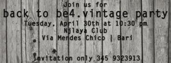Back to Be4  Vintage Party