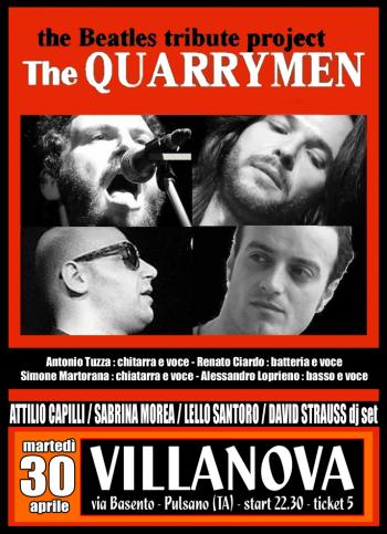 The Quarrymen in tributo ai Beatles + Attilio Capilli, Sabrina Morea, Lello Santoro e David Strauss dj set