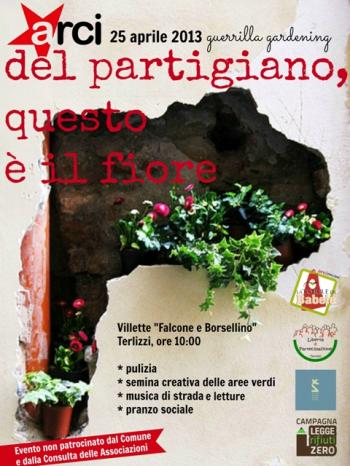 Del Partigiano, questo e' il fiore - Guerrilla Gardening 