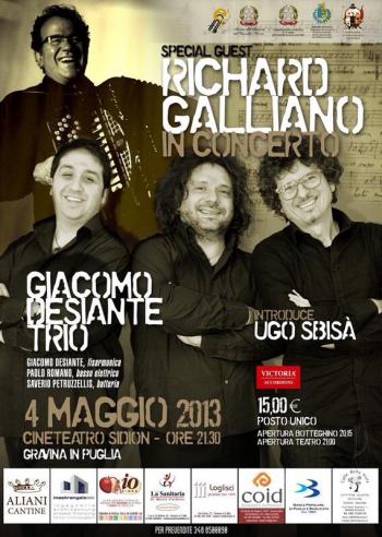 Richard Galliano arriva a Gravina
