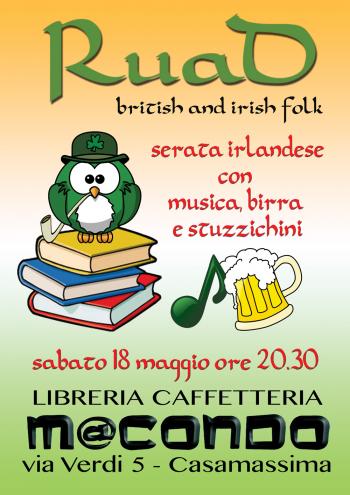 Serata Irlandese : musica dal vivo, birra e stuzzichini con i RuaD