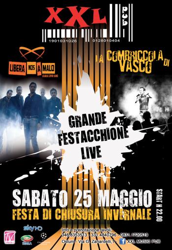 Festacchione Fine Stagione Invernale: i Libera Nos a Malo & la Combriccola di Vasco live