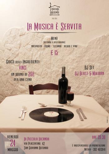 La Musica è Servita - cena + Gioco + dj Set