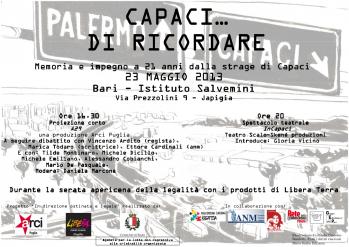 Anniversario strage di Capaci - Capaci di Ricordare