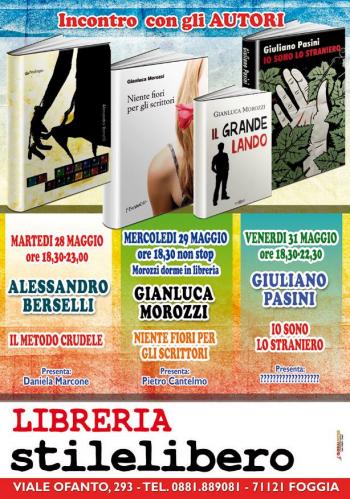 Alessandro Berselli presenterà Il metodo crudele