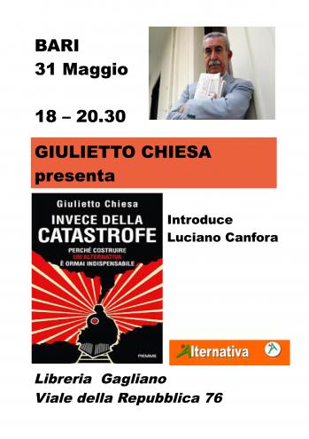 Giulietto Chiesa presenta il libro Invece della Catastrofe