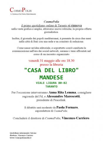 CosmoPolis nella Libreria Mandese