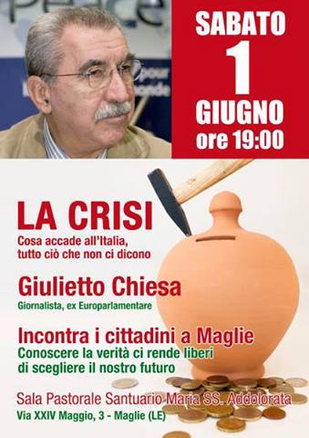 Giulietto Chiesa presenta il libro Invece della Catastrofe