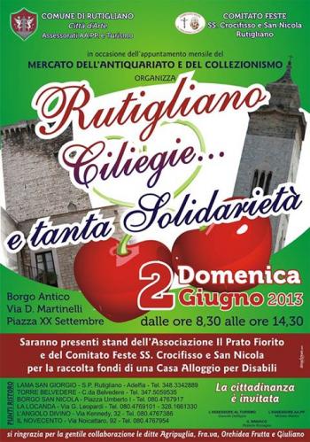 Rutigliano, Ciliegie…e tanta solidarietà