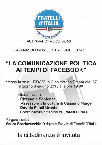 La Comunicazione Politica ai Tempi di Facebook