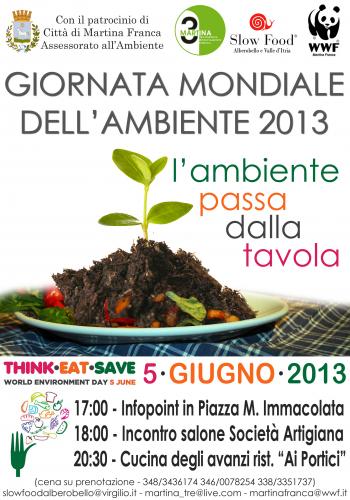 Giornata Mondiale dell'Ambiente 2013 a Martina Franca - L'ambiente passa dalla tavola