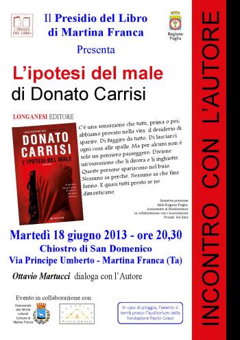 Donato Carrisi presenta L'ipotesi del male 