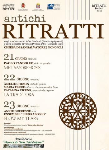 Antichi RITRATTI negli Anniversari di John Dowland e Carlo Gesualdo di Venosa Monopoli, Chiesa di San Salvatore 