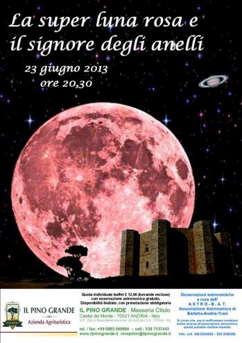 La super luna rosa ed il "Signore degli anelli"