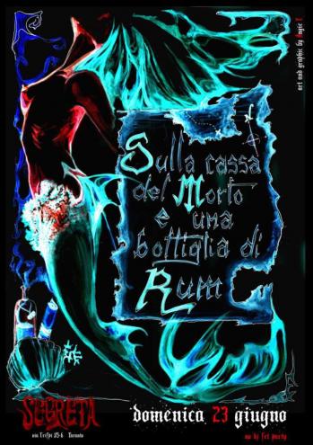 Sulla cassa del morto e una bottiglia di rum - no dj set party