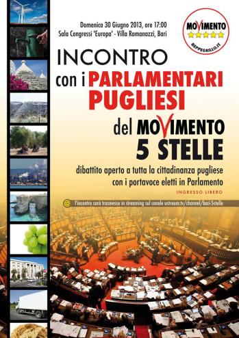 Incontro con i Parlamentari Pugliesi del MoVimento 5 Stelle