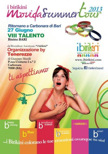 Il Birikini Movida Summer Tour Non si Ferma e Arriva a Bari