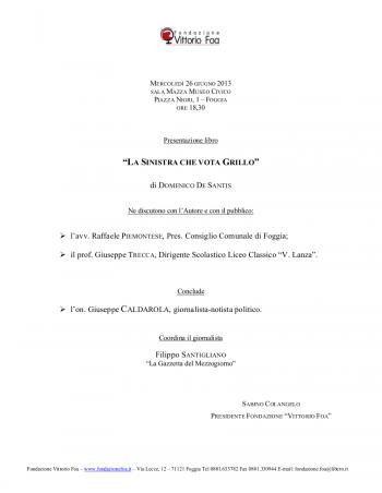 Presentazione del libro La sinistra che vota Grillo