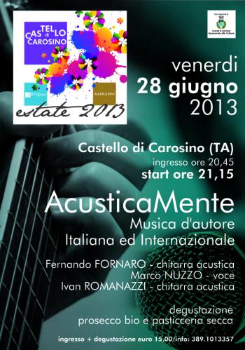 AcusticaMente live al Castello di Carosino