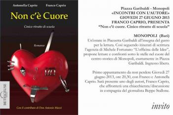 Franco Caprio presenta Non c’è Cuore. Cinico Ritratto di Scuola