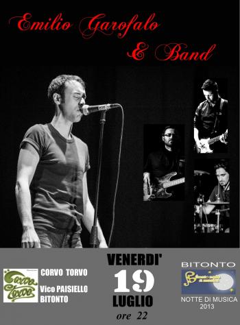 Emilio Garofalo & Band al Corvotorvo in occasione di Not(t) di musica a Bitonto