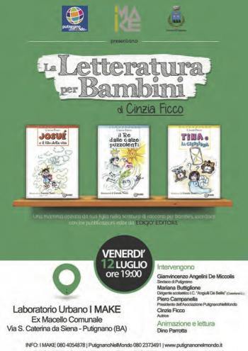 Cinzia Ficco a Putignano presenta i suoi racconti per bambini
