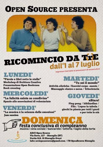 "Parole e libri sotto le stelle" - Ricomincio da t(r)e! 