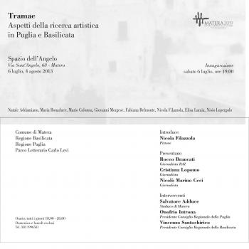 Tramae - Aspetti della ricerca artistica in Puglia e Basilicata