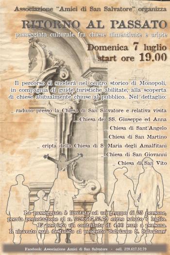 “Ritorno al Passato”  Passeggiata culturale fra chiese dimenticate e cripte