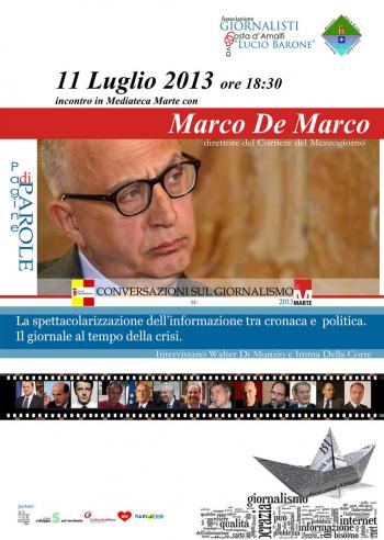 Walter Di Munzio e Imma Della Corte intervistano Marco De Marco, direttore Corriere del Mezzogiorno
