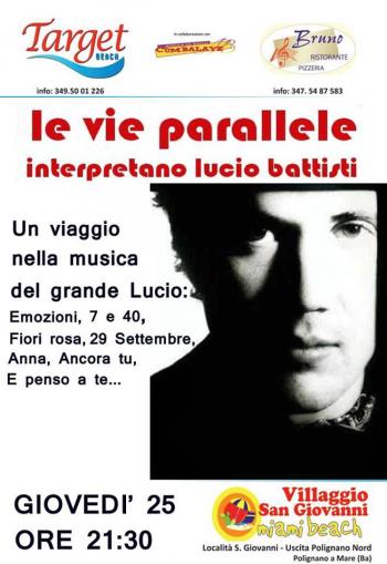 Vie Parallele - cover band Lucio Battisti