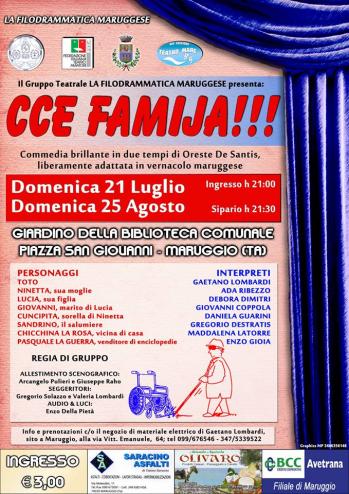 Cce Famija! Commedia brillante in due tempi