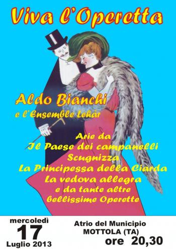 Viva l’Operetta con Aldo Bianchi e l’Ensemble Lehar 