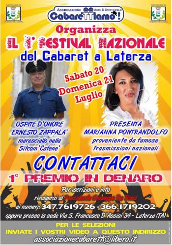 Festival del cabaret condotto da Marianna Pontrandolfo ed Ernesto Zappalà - performance canora di Gabriella Aruanno