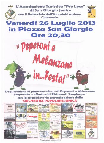 Peperoni e melanzane in...festa!