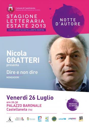 Il giudice Nicola Gratteri presenta il libro Dire e non dire