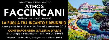 Athos Faccincani in mostra a Polignano a Mare