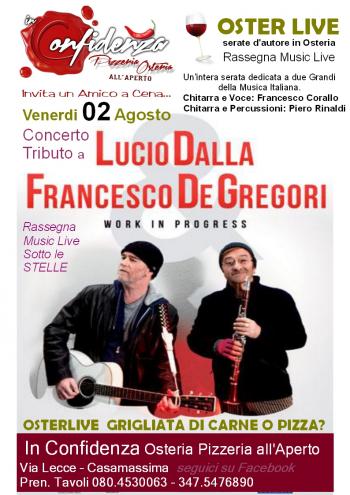 Grande concerto Tributo a Lucio Dalla e De Gregori
