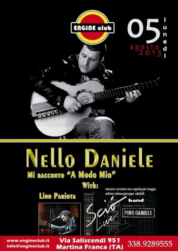 RINVIATO Nello Daniele in Concerto, Con Lino Pariota e Sciò live Band 