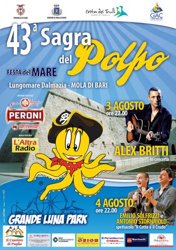 43a Sagra del Polpo di Mola di Bari con Alex Britt e Toti e Tata