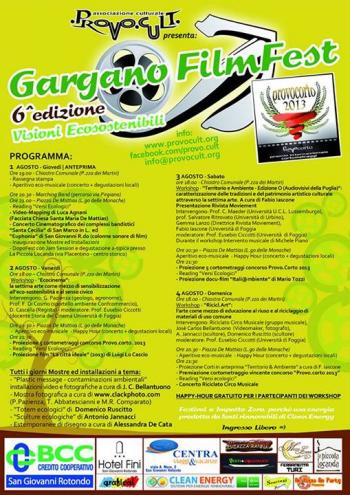 Gargano Film Fest con concorso di cortometraggi Provocorto