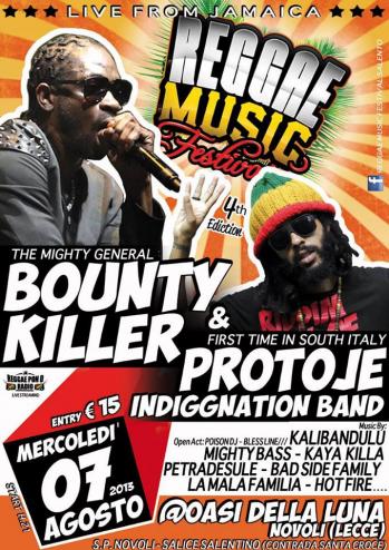 Reggae Music Festival - Bounty Killer con Protoje & The Indiggnation Band