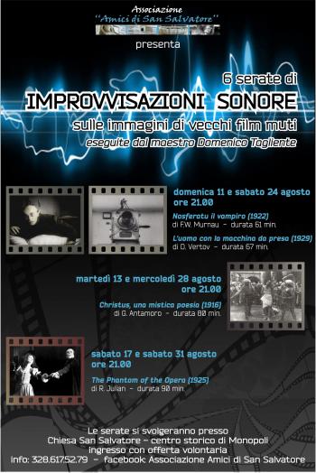 6 serate Improvvisazioni sonore sulle immagini di vecchi film muti