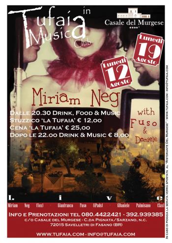 Tufaia in Musica - "Miriam Neg with Fuso e Daniele" (ANNULLATO)