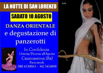 Notte di San Lorenzo con danza orientale e panzerotti