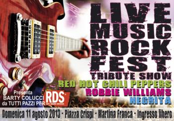 Live Music Rock Fest - tribute band di Robbie Williams, Negrita, Red Hot Chili Peppers