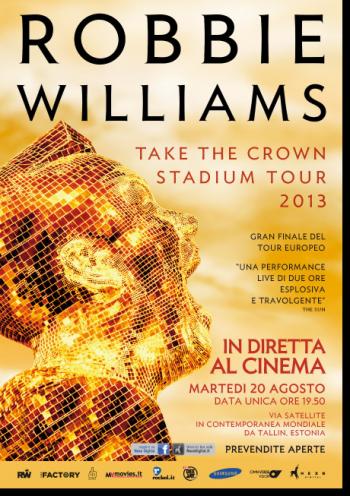 Robbie Williams Stadium Tour in diretta via satellite da Tallinn