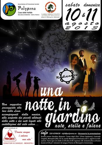 Una Notte in Giardino - Note, Stelle, Falene